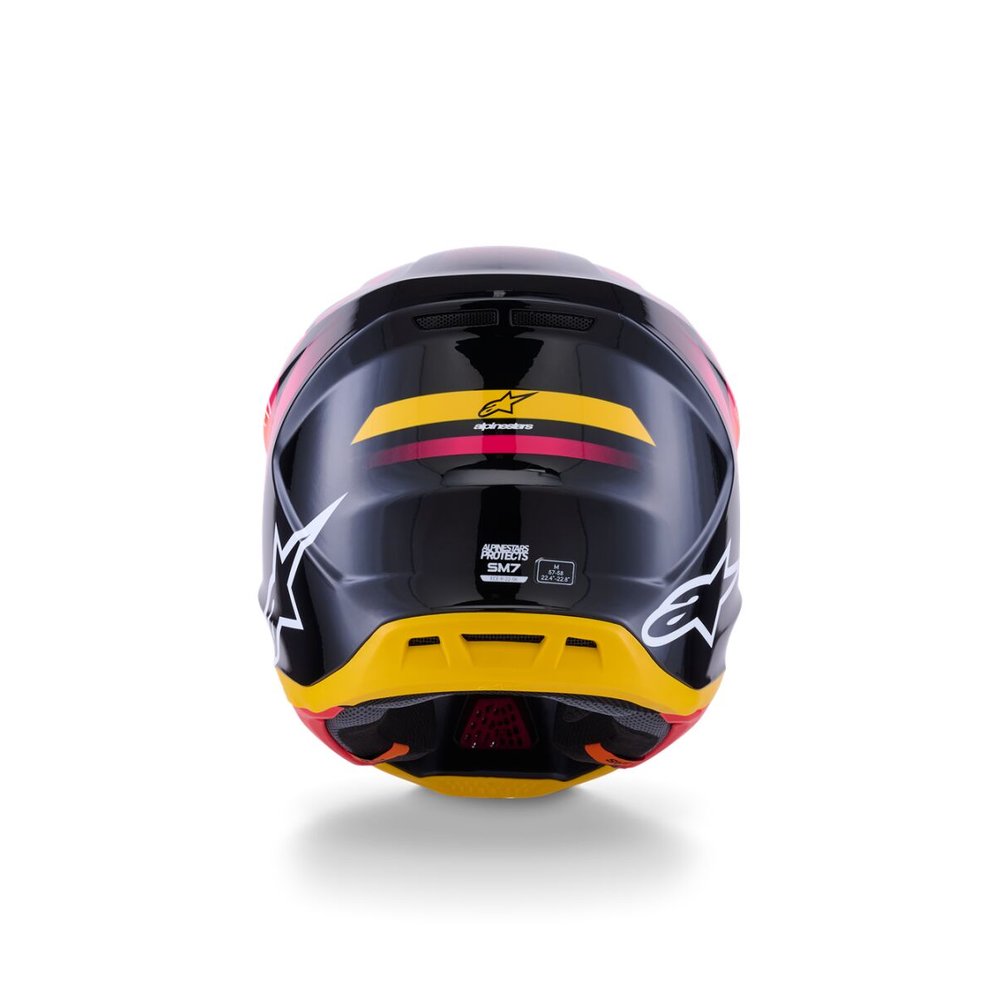 ALPINESTARS Supertech M7 Rise Motocross Helm schwarz/gelb/pink ALPINESTARS Supertech M7 Rise Motocross Helm schwarz/gelb/pink