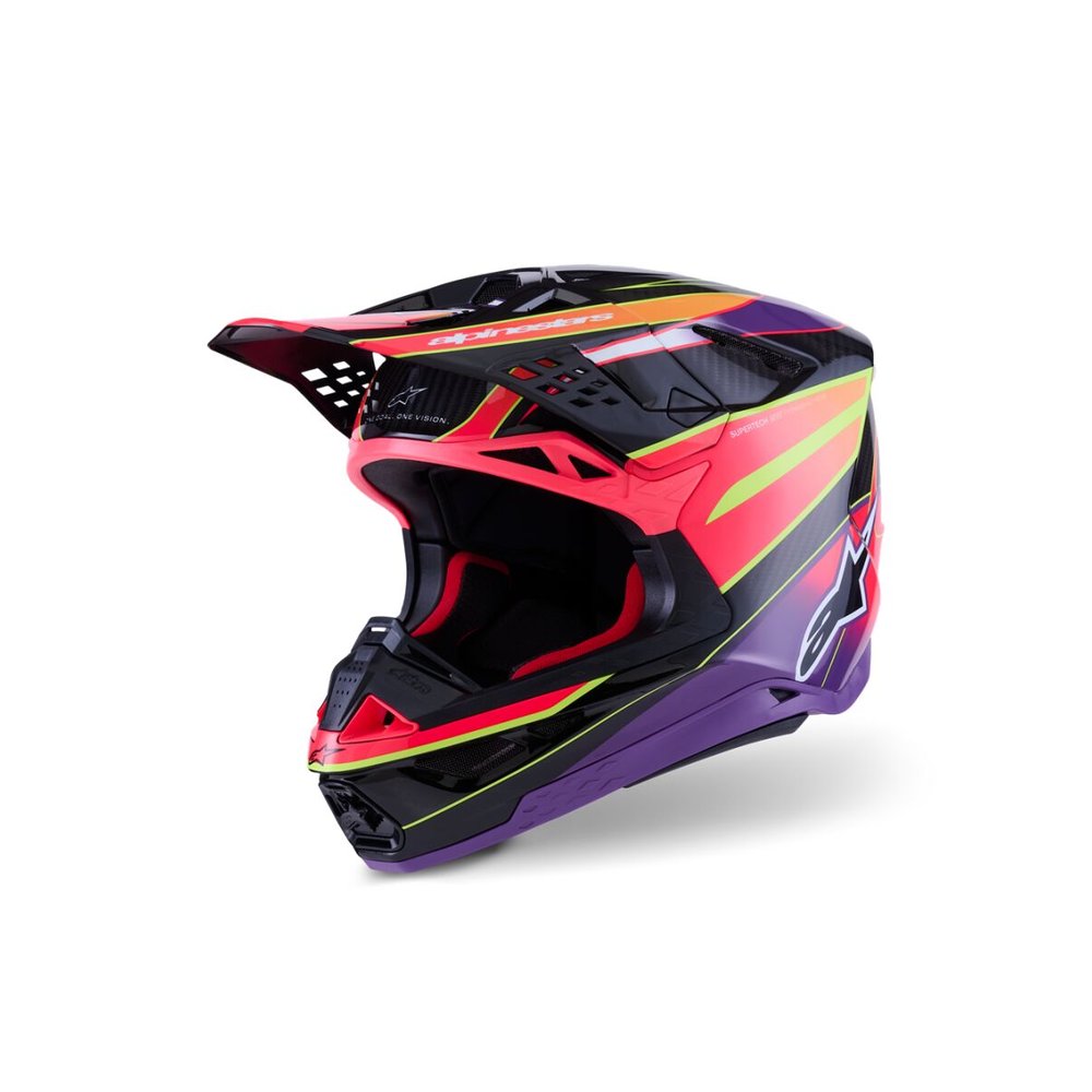 ALPINESTARS Supertech M10 Era Motocross Helm pink/violett/gelb
