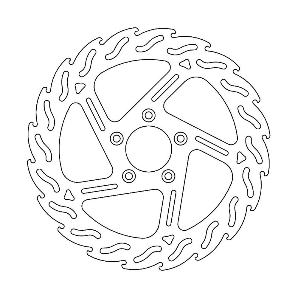 MOTO-MASTER Bremsscheibe FIX Flame vorne L