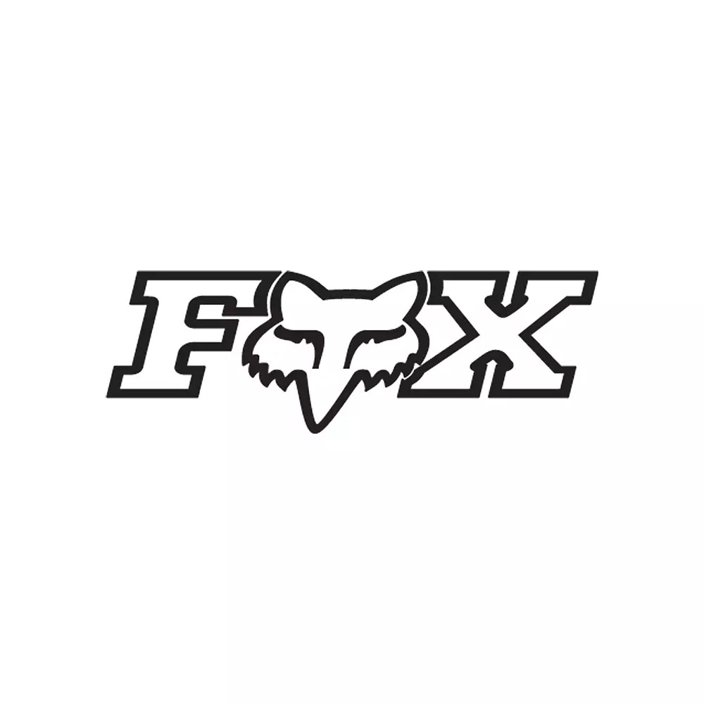 FOX Head X TDC ca 25cm Sticker schwarz