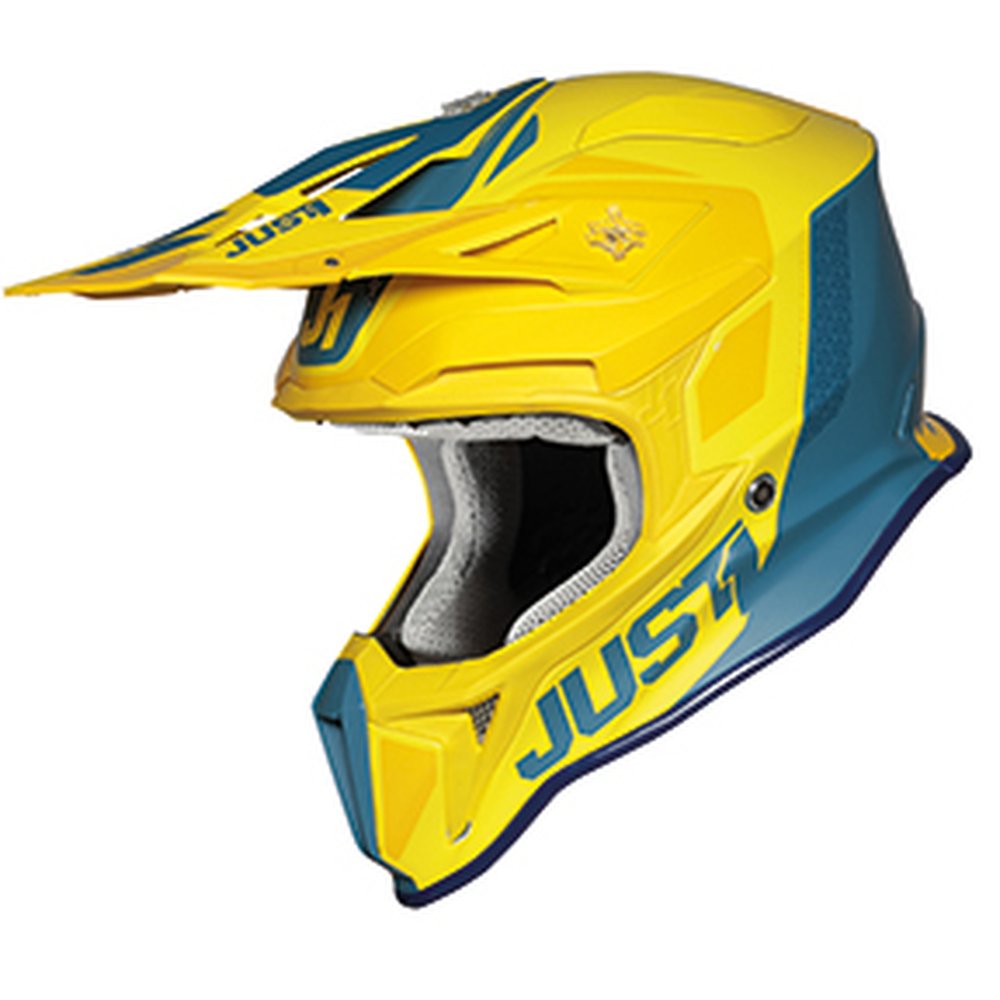 JUST1 J18 Pulsar Motocross Helm gelb blau