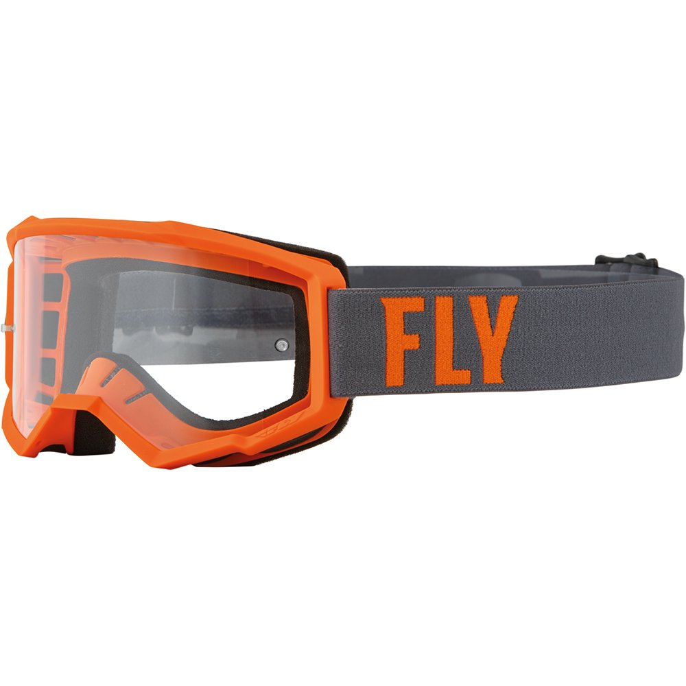 FLY Focus Kinder Brille grau orange klar