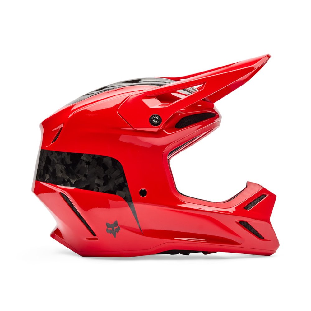 FOX V3 RS FRACTURE Motocross Helm Neon Rot