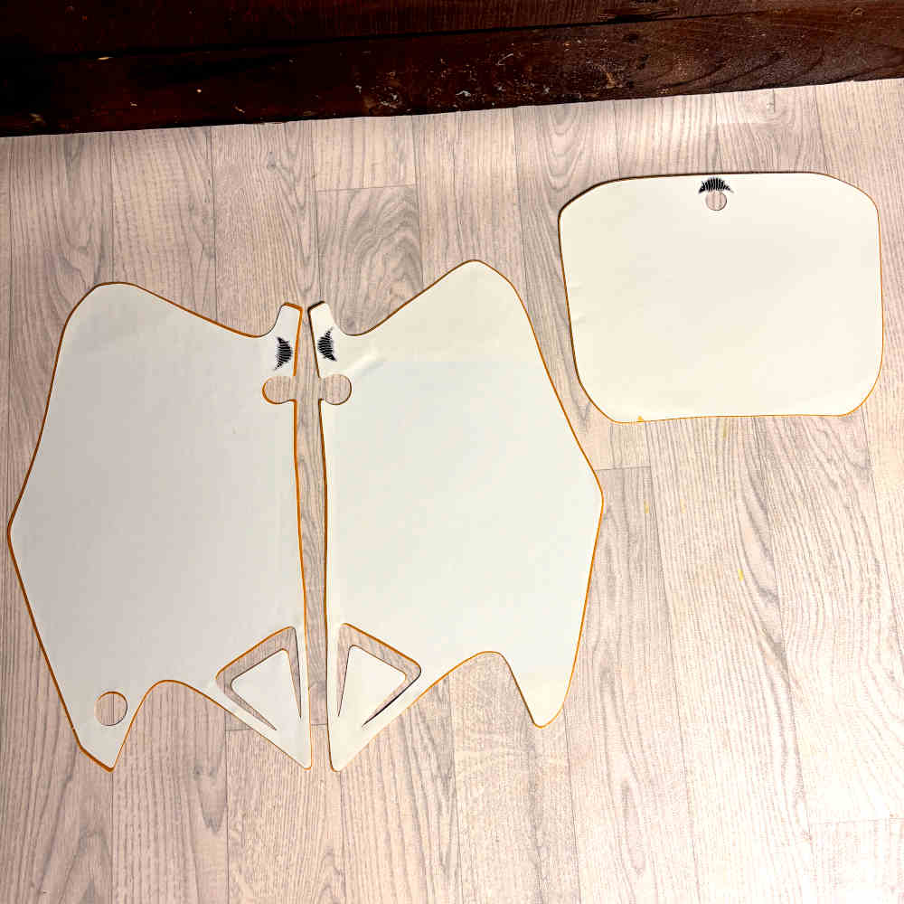 MG-SPORT Startnummern Aufkleber Set passend für Honda CR 125/250 00-01 weiss