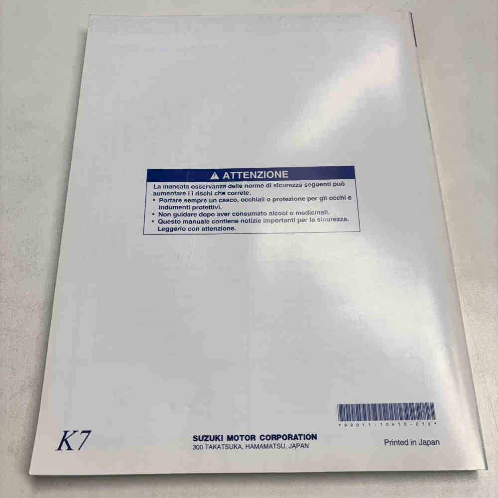 SUZUKI RM-Z 250 2007 99011-10H50-01E Motorrad-Handbuch gebraucht