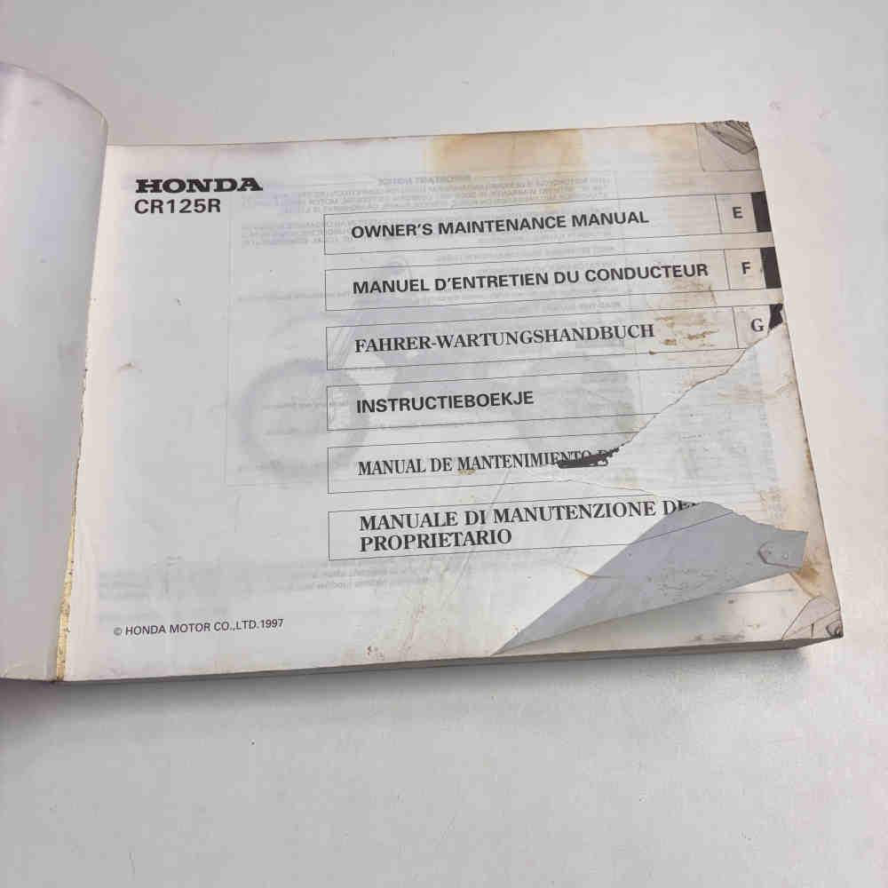 HONDA CR 125 R 1998 69KZ4640 00X696-KZ4-6400 Motorrad-Handbuch gebraucht