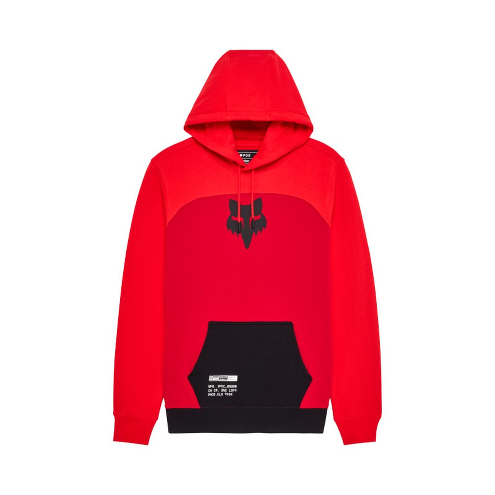 FOX FRACTURE PANELED FLC PO Hoodie Kapuzen Pullover Red