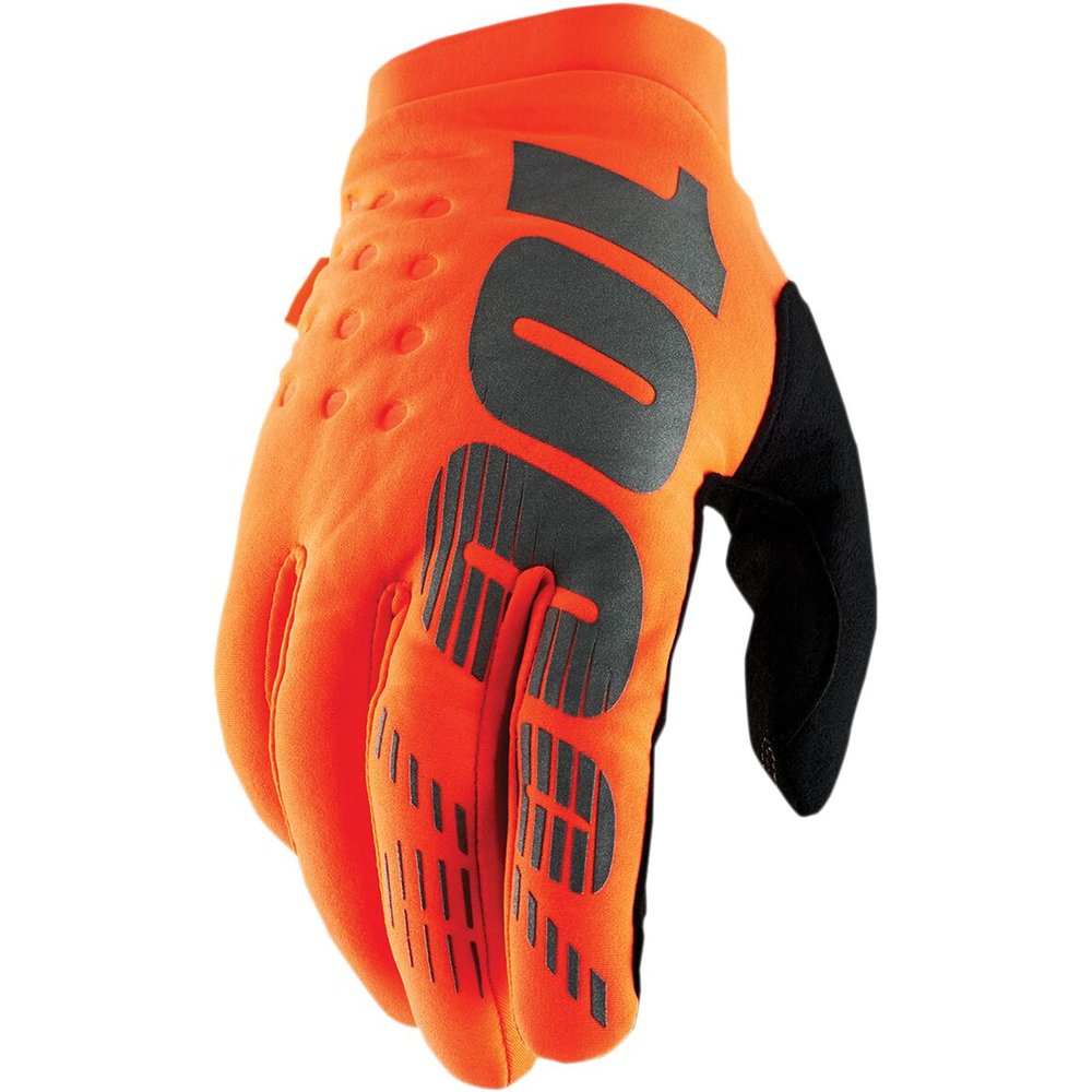 100% Brisker Kinder Winter Handschuhe orange schwarz