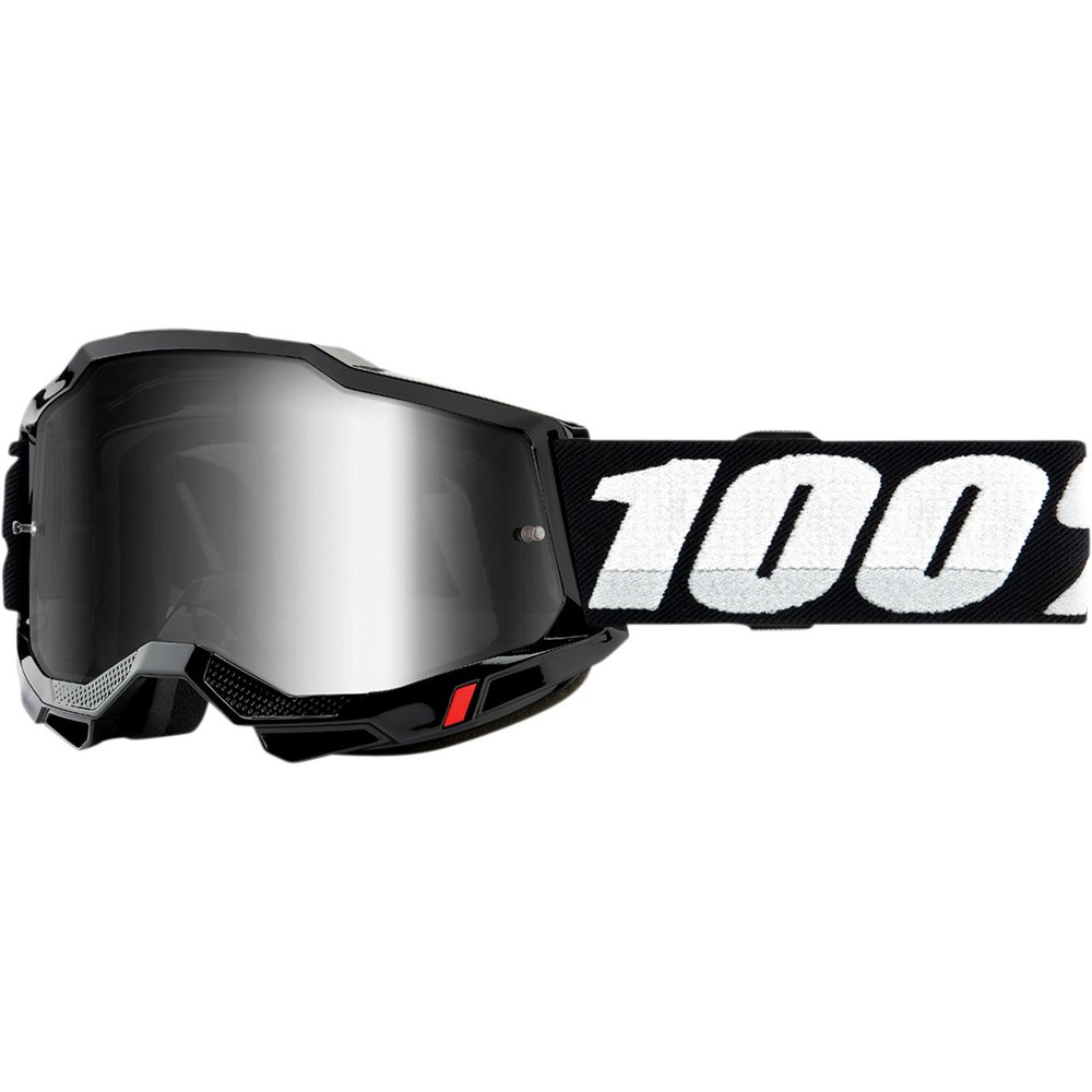 100% Accuri 2 MX MTB Brille schwarz silber verspiegelt