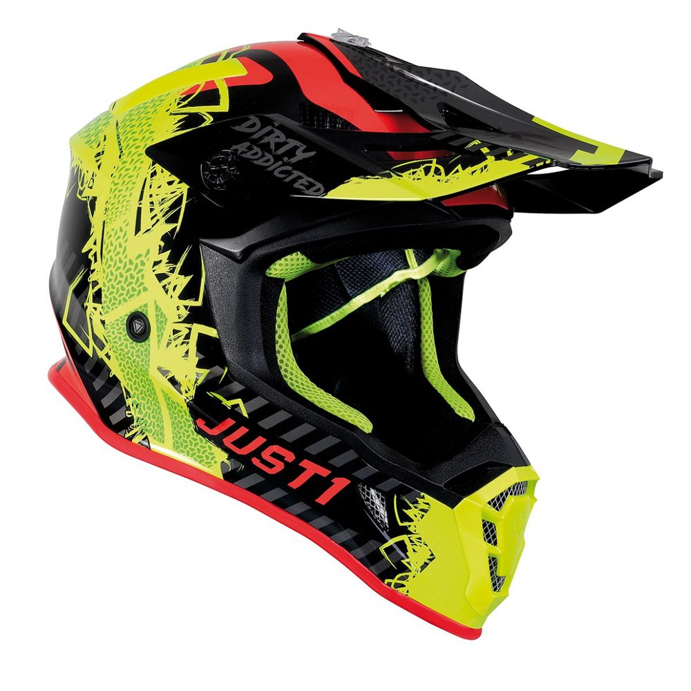 JUST1 J38 Mask Motocross Helm gelb rot schwarz