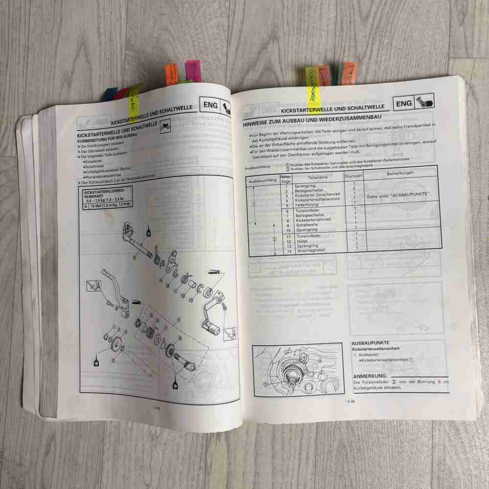 YAMAHA YZ80(K)/LC YZ80LW(K) 1998 4ES-28199-85 Motorrad-Handbuch gebraucht