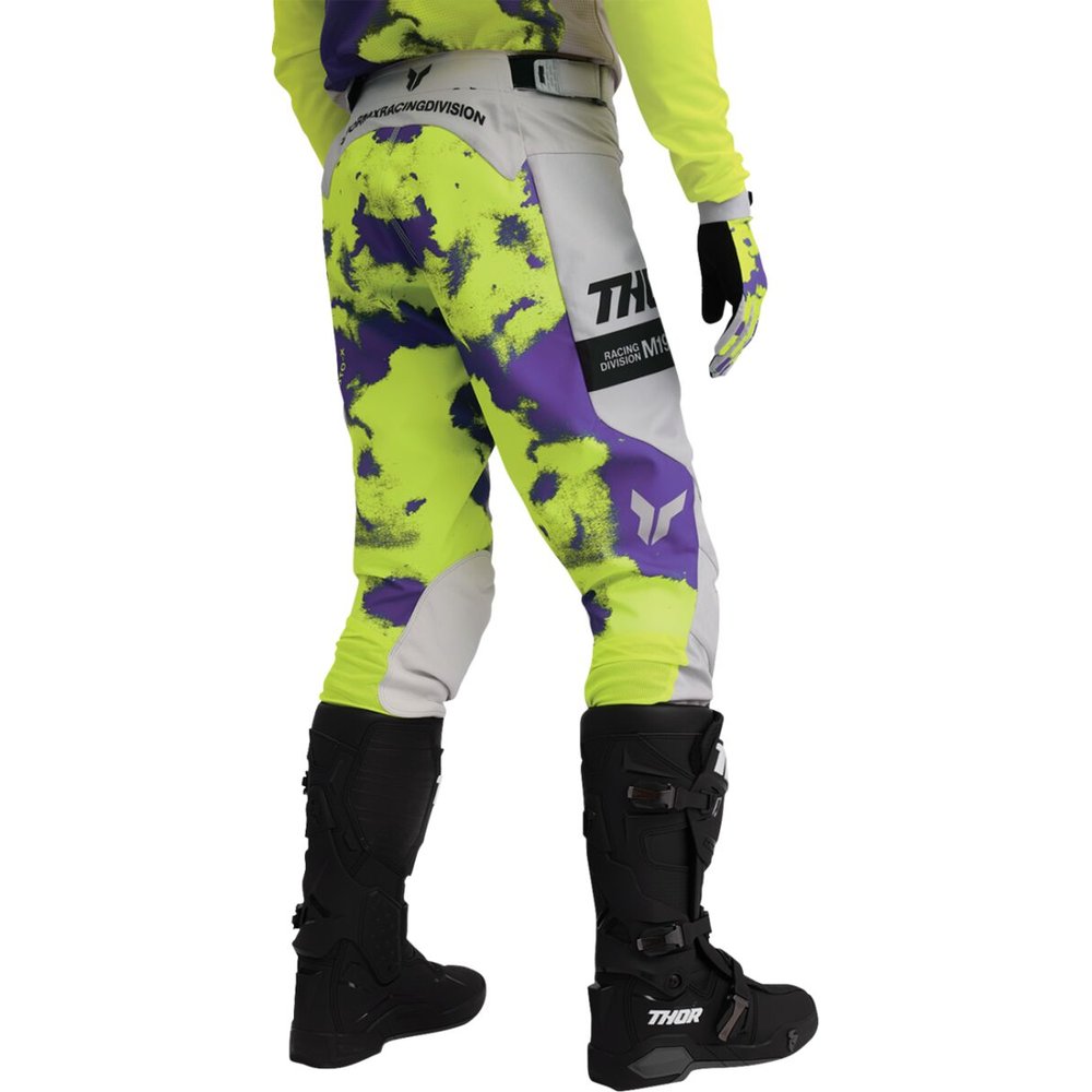 THOR Launchmode Bleach Motocross Hose grau/acid neon gelb