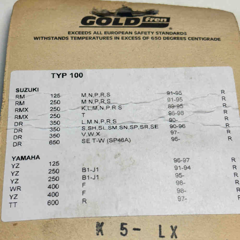 GOLD FREN 100 Ceramic Carbon Bremsbeläge-Satz passend für Yamaha/Suzuki