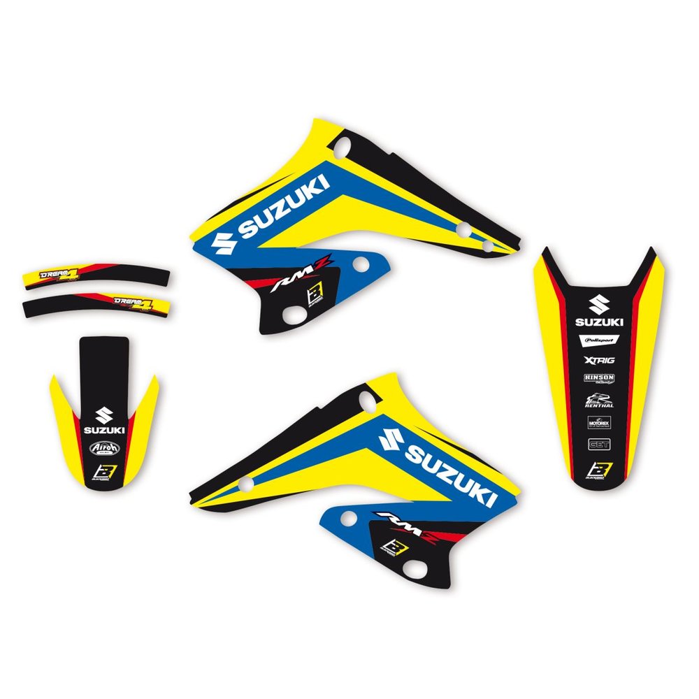 BLACKBIRD RACING Dream 4 Dekorsatz Suzuki RMZ250 4-6 BLACKBIRD RACING Dream 4 Dekorsatz Suzuki RMZ250 4-6
