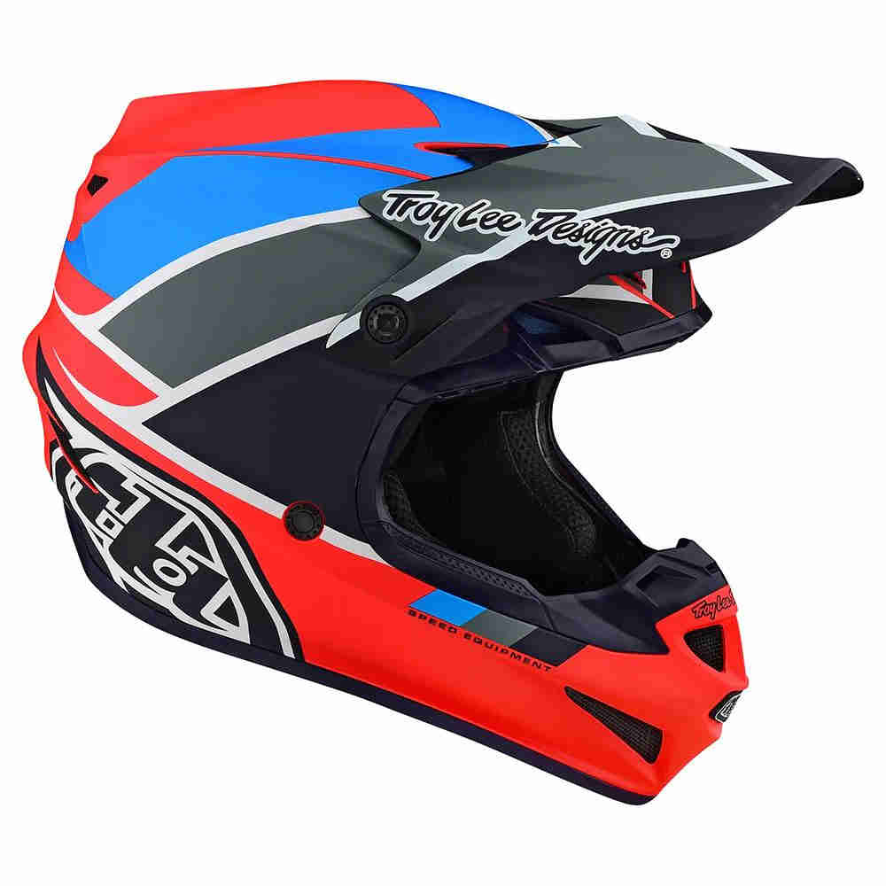 TROY LEE DESIGNS SE4 Beta Motocross Helm orange blau