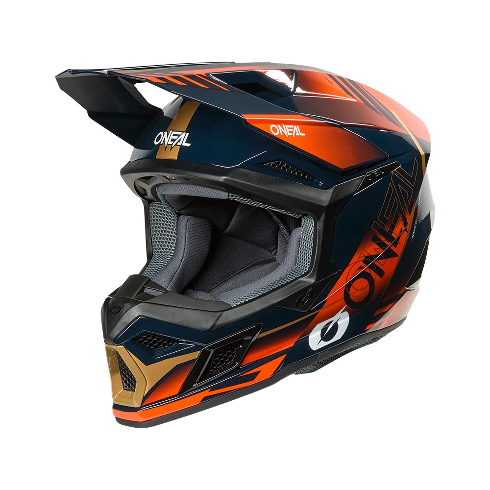 ONEAL 3SRS Motocross Helm Haze blau/orange/gold ONEAL 3SRS Motocross Helm Haze blau/orange/gold