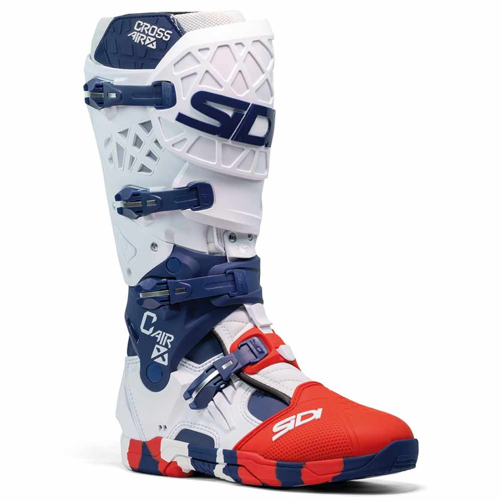SIDI Crossfire X Motocross Stiefel weiss navy rot