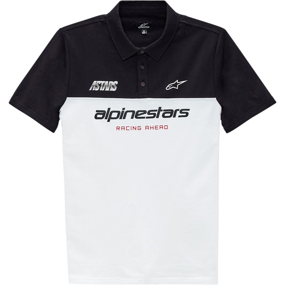 ALPINESTARS Paddock Polo T-Shirt weiss schwarz