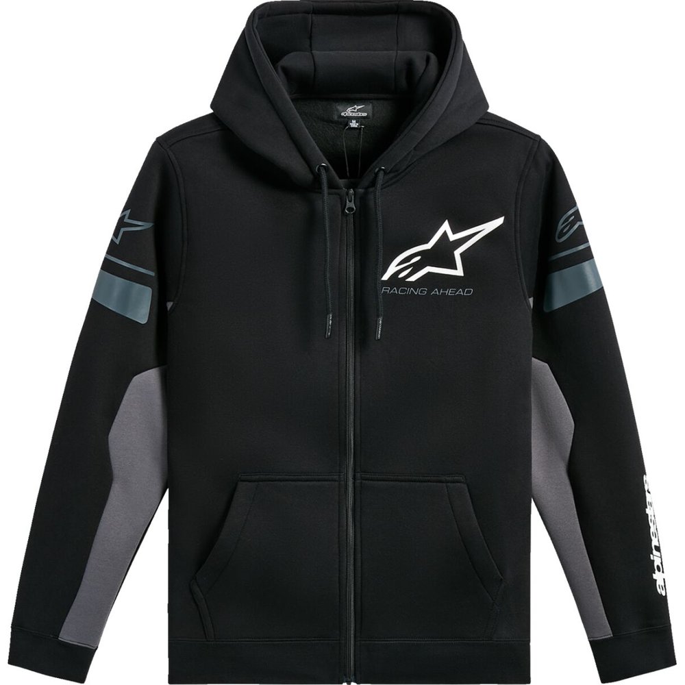 ALPINESTARS Kapuzen Pullover mit Reißverschluss Zip Hoodie Esemex schwarz/grau