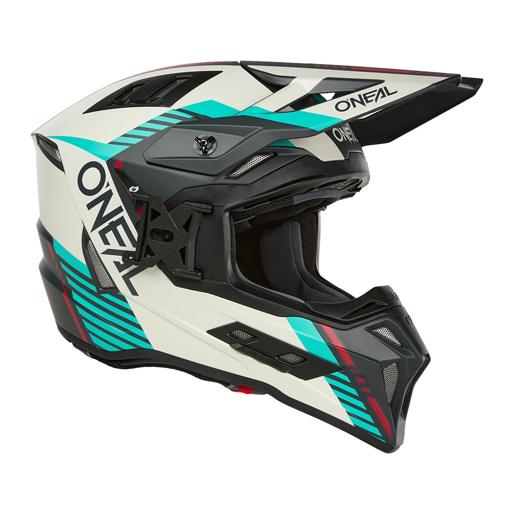 ONEAL EX-SRS Motocross Helm Quin grau teal ONEAL EX-SRS Motocross Helm Quin grau teal