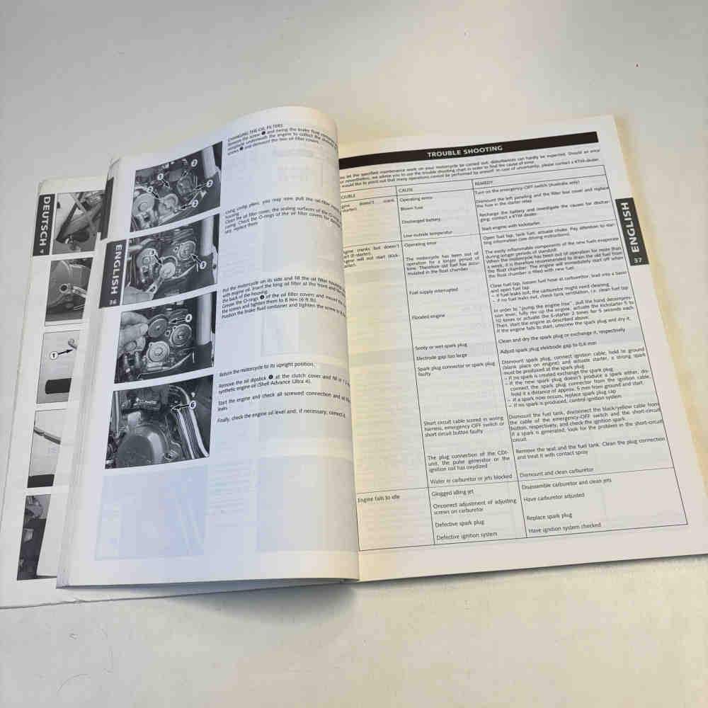 KTM 400/520 SX/MXC/EXC Racing 320598 2001 Motorrad-Handbuch gebraucht