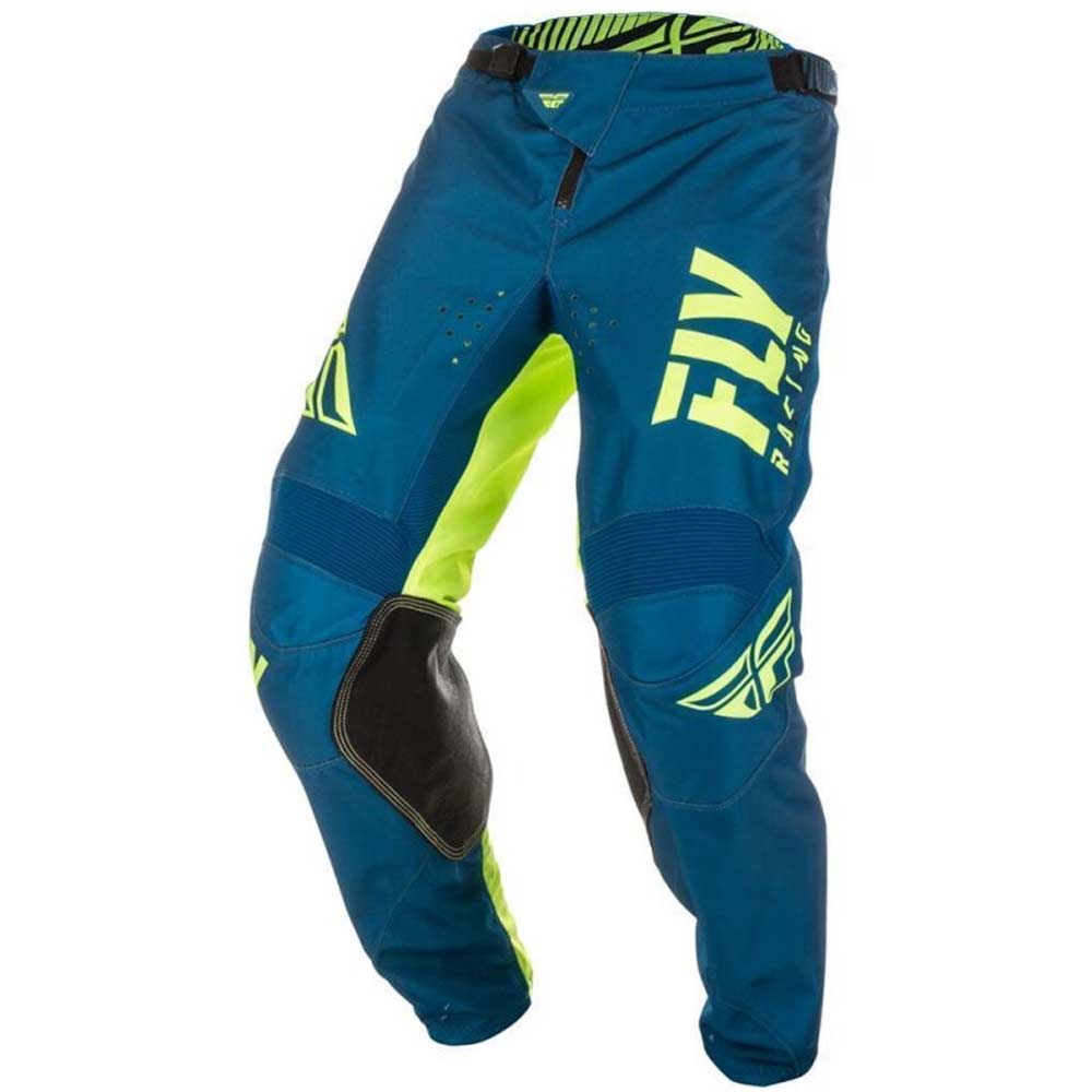 FLY Kinetic Shield Kinder Motocross Hose navy blau neon gelb