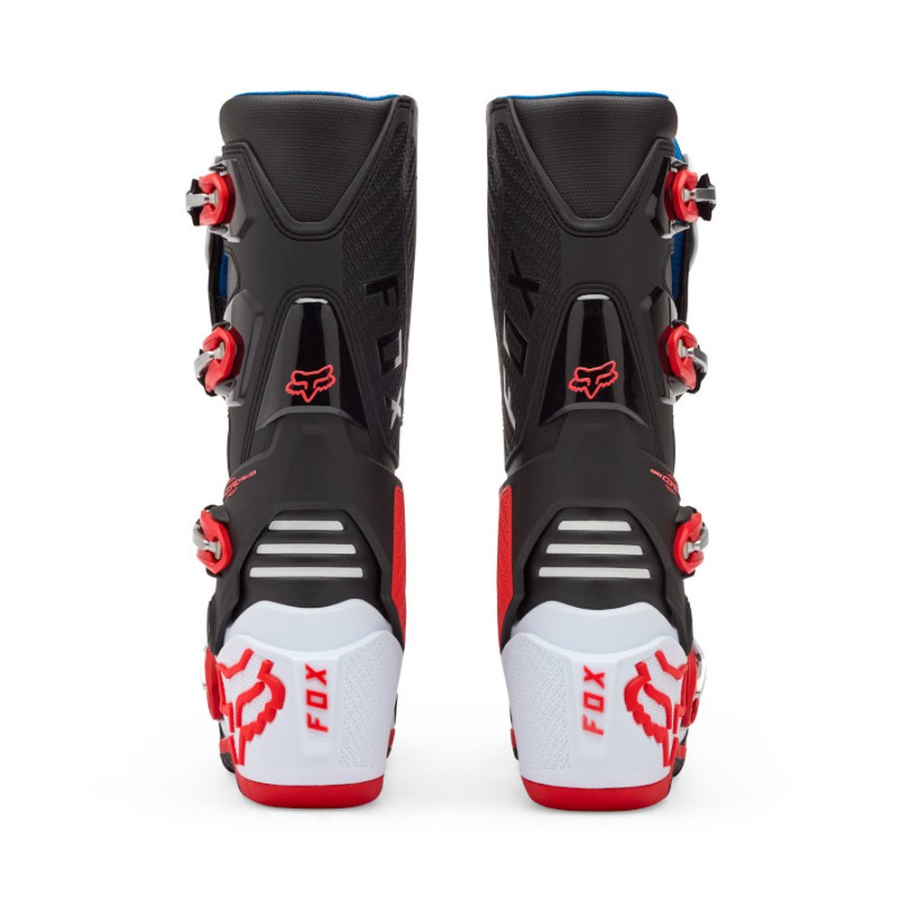 FOX MOTION BOOT Motocross Stiefel Weiss/Neon Rot