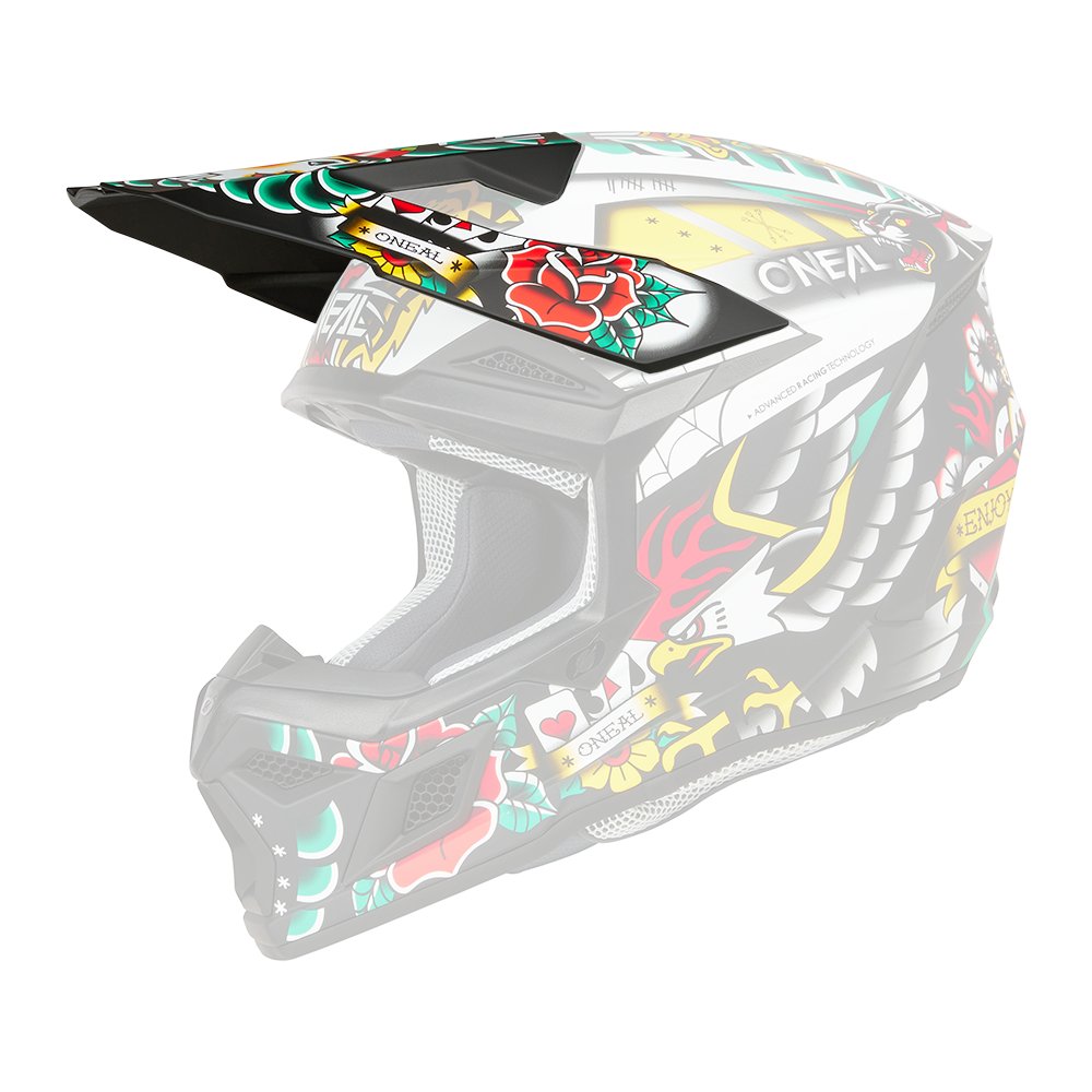 ONEAL Visor 3SRS Youth Kinder Helm Inked