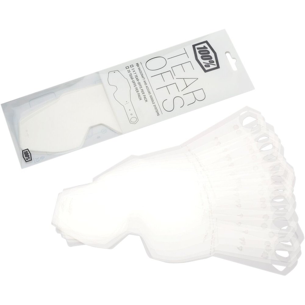 100% Racecraft/Accuri/Strata Tear Offs  50er Pack