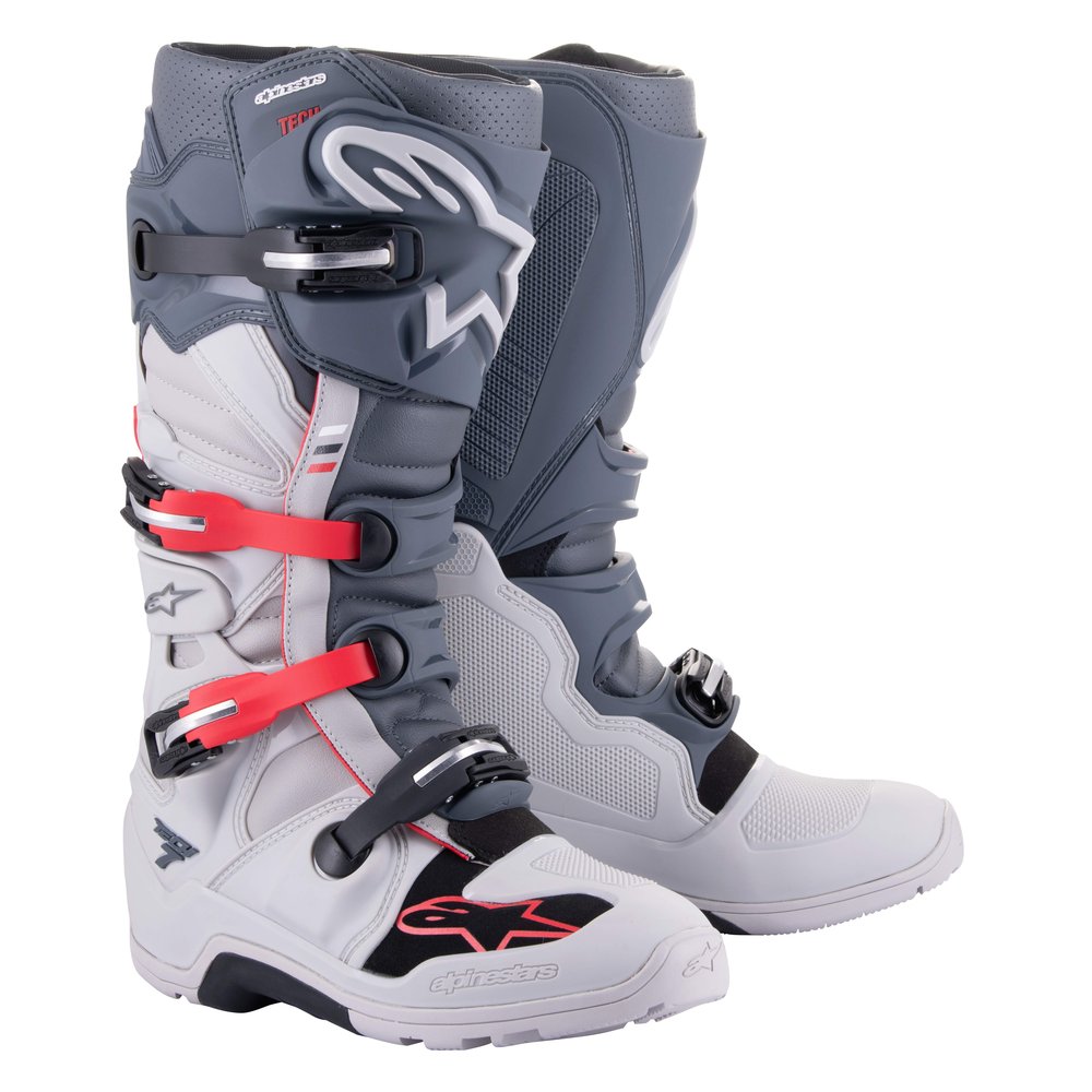 ALPINESTARS Tech 7 Enduro Stiefel grau rot ALPINESTARS Tech 7 Enduro Stiefel grau rot