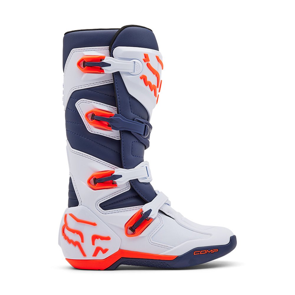 FOX COMP BOOT Motocross Stiefel Weiss/Navy Blau
