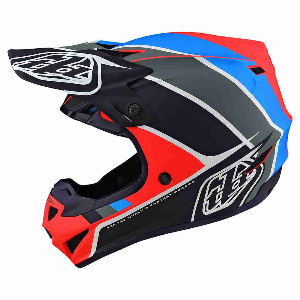 TROY LEE DESIGNS SE4 Beta Motocross Helm orange blau