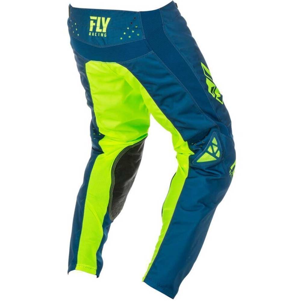 FLY Kinetic Shield Kinder Motocross Hose navy blau neon gelb