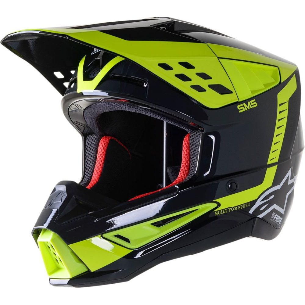ALPINESTARS SM5 Beam Motocross Helm schwarz gelb