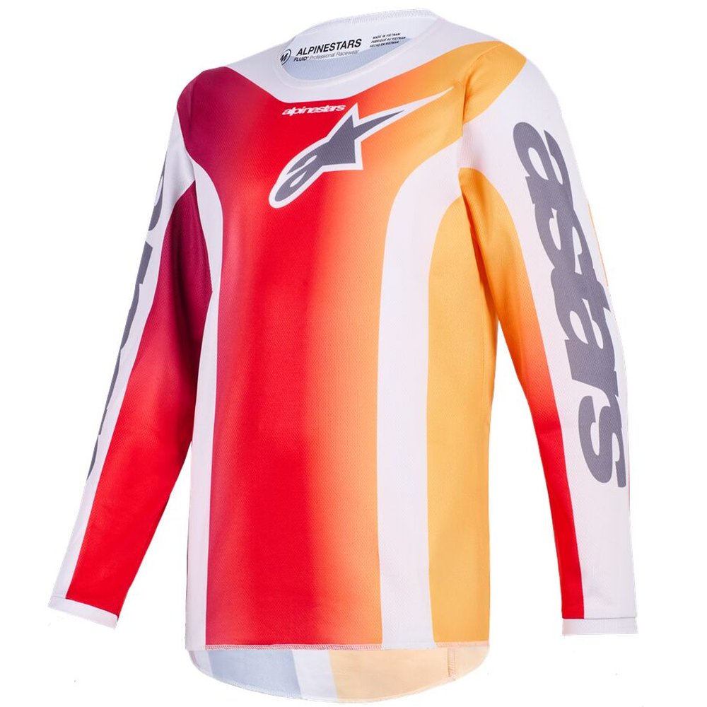 ALPINESTARS Fluid Portl Youth Kinder Jersey rot/grau