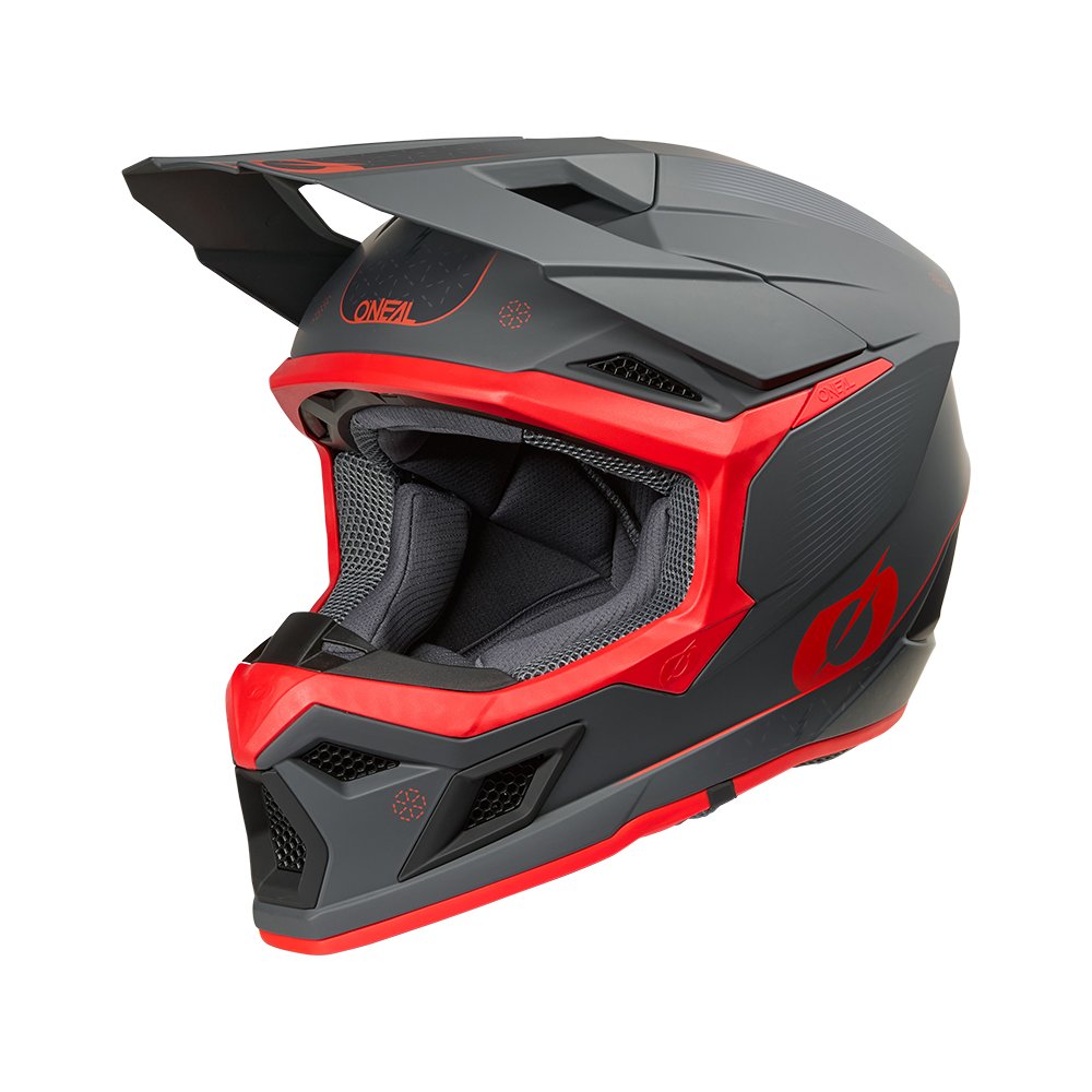 ONEAL 3SRS Motocross Helm E-Stroke grau/rot ONEAL 3SRS Motocross Helm E-Stroke grau/rot