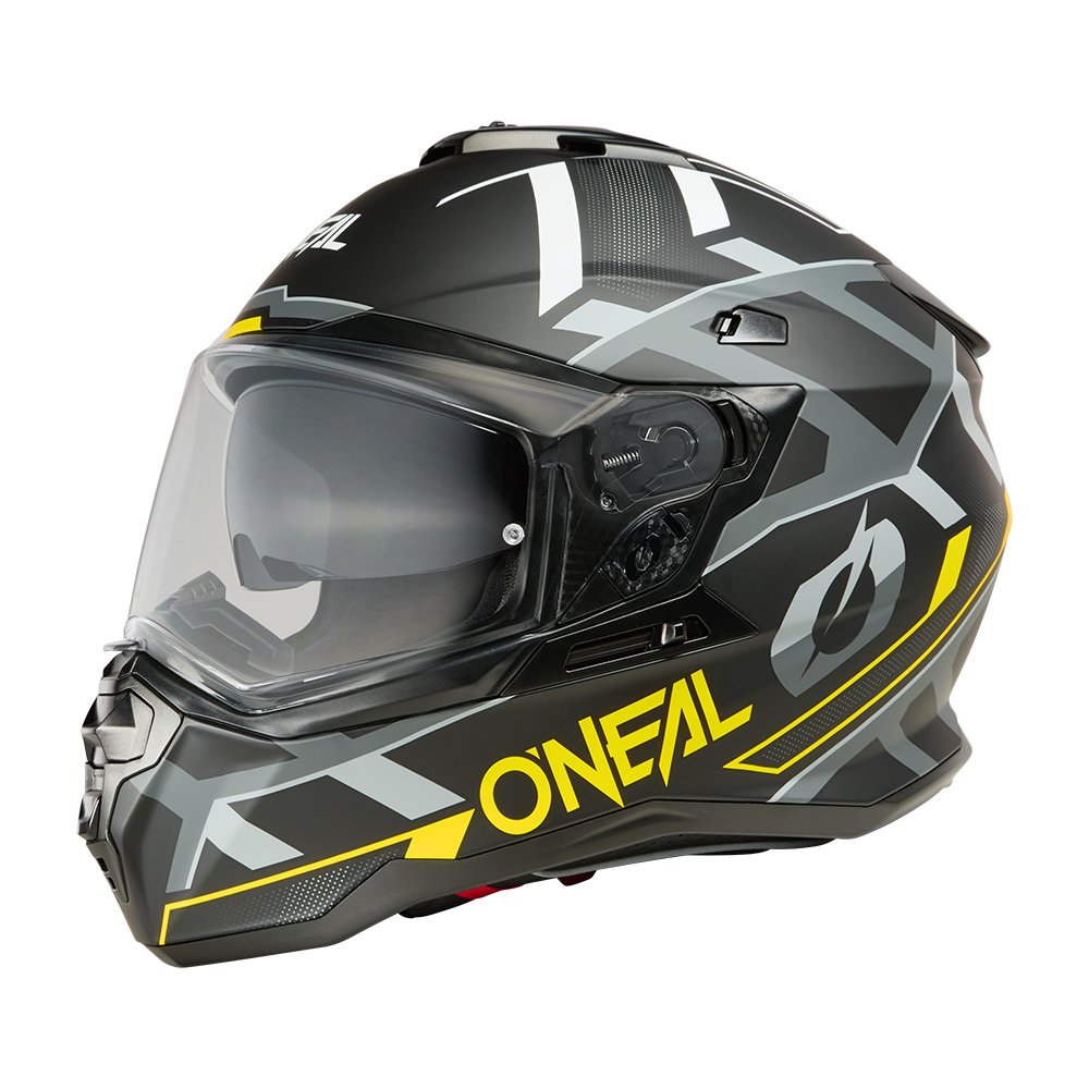 ONEAL D-SRS Motocross Helm Square schwarz neon gelb grau ONEAL D-SRS Motocross Helm Square schwarz neon gelb grau