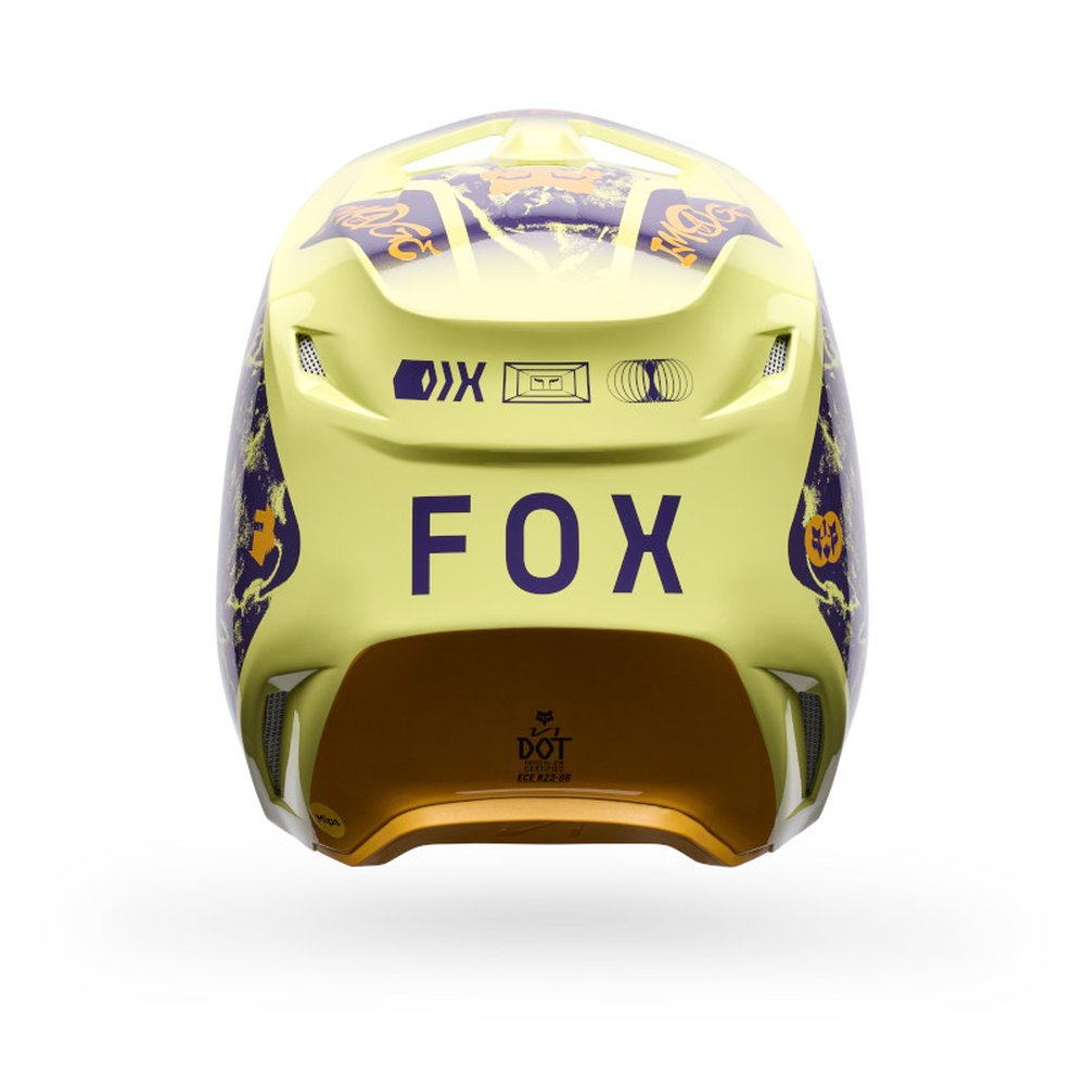FOX V1 IMAGE PRINT Motocross Helm Pear Gelb