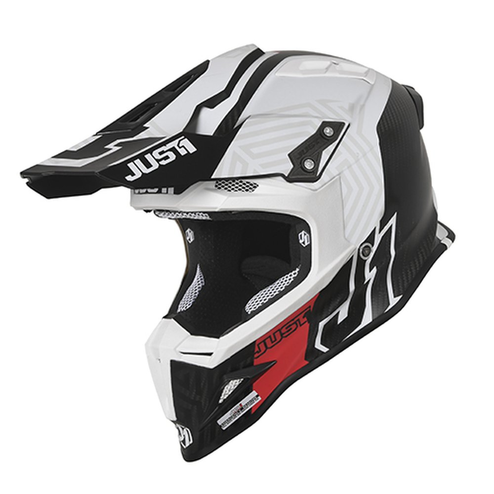JUST1 J12 Pro Motocross Helm Syncro carbon weiss