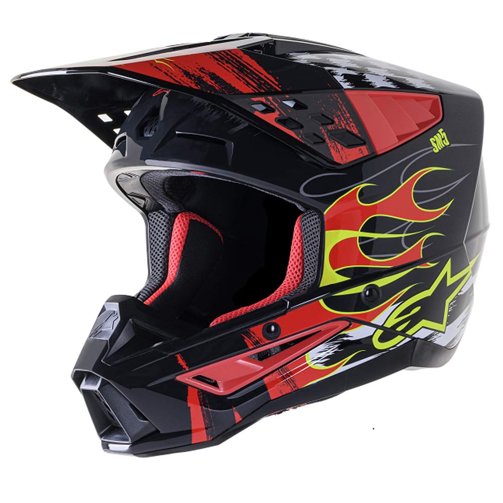 ALPINESTARS Supertech M5 Rash Motocross Helm rot grau