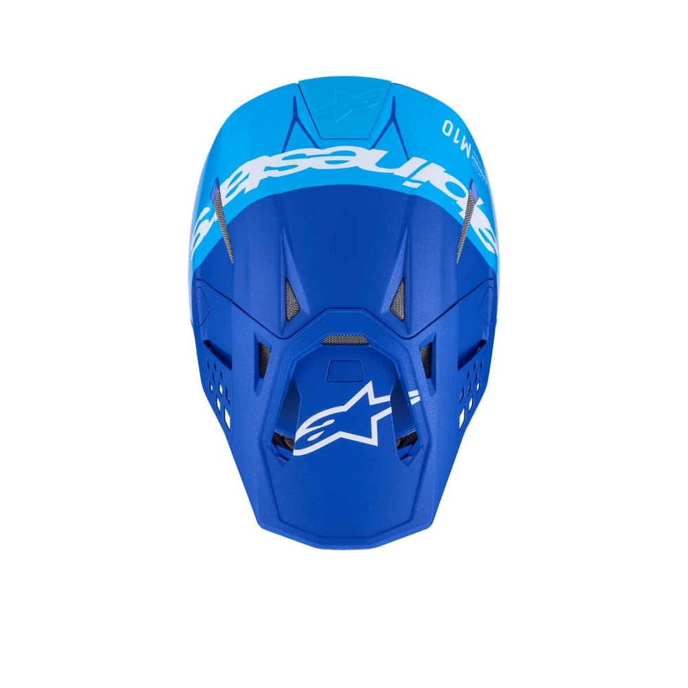 ALPINESTARS Supertech M10 Flood Motocross Helm blau/schwarz-carbon