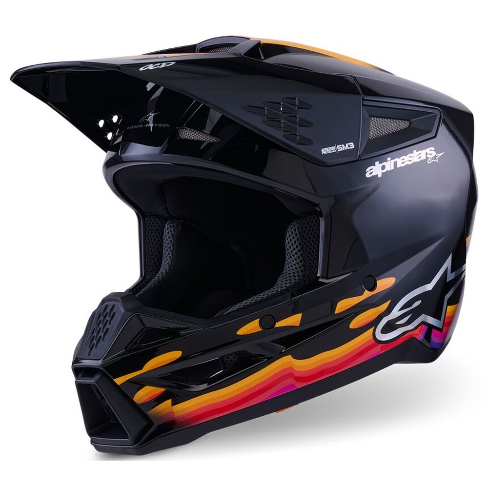 ALPINESTARS Supertech M3 Force Motocross Helm schwarz-glossy ALPINESTARS Supertech M3 Force Motocross Helm schwarz-glossy
