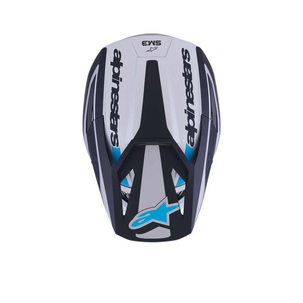 ALPINESTARS Supertech M3 Heat Motocross Helm silber/blau/schwarz ALPINESTARS Supertech M3 Heat Motocross Helm silber/blau/schwarz