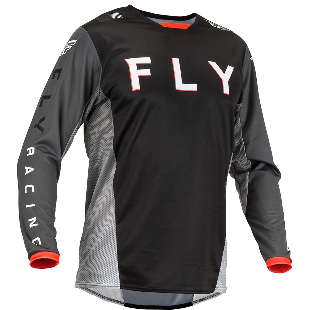 FLY Kinetic Kore MX MTB Jersey schwarz grau FLY Kinetic Kore MX MTB Jersey schwarz grau