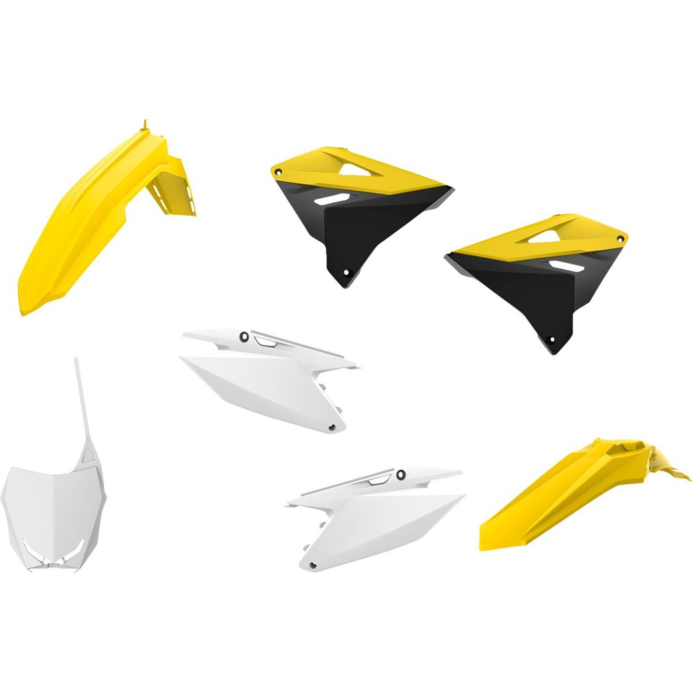 POLISPORT Komplettes Karosserie-Verkleidungs-Kit restyle Suzuki RM OEM gelb