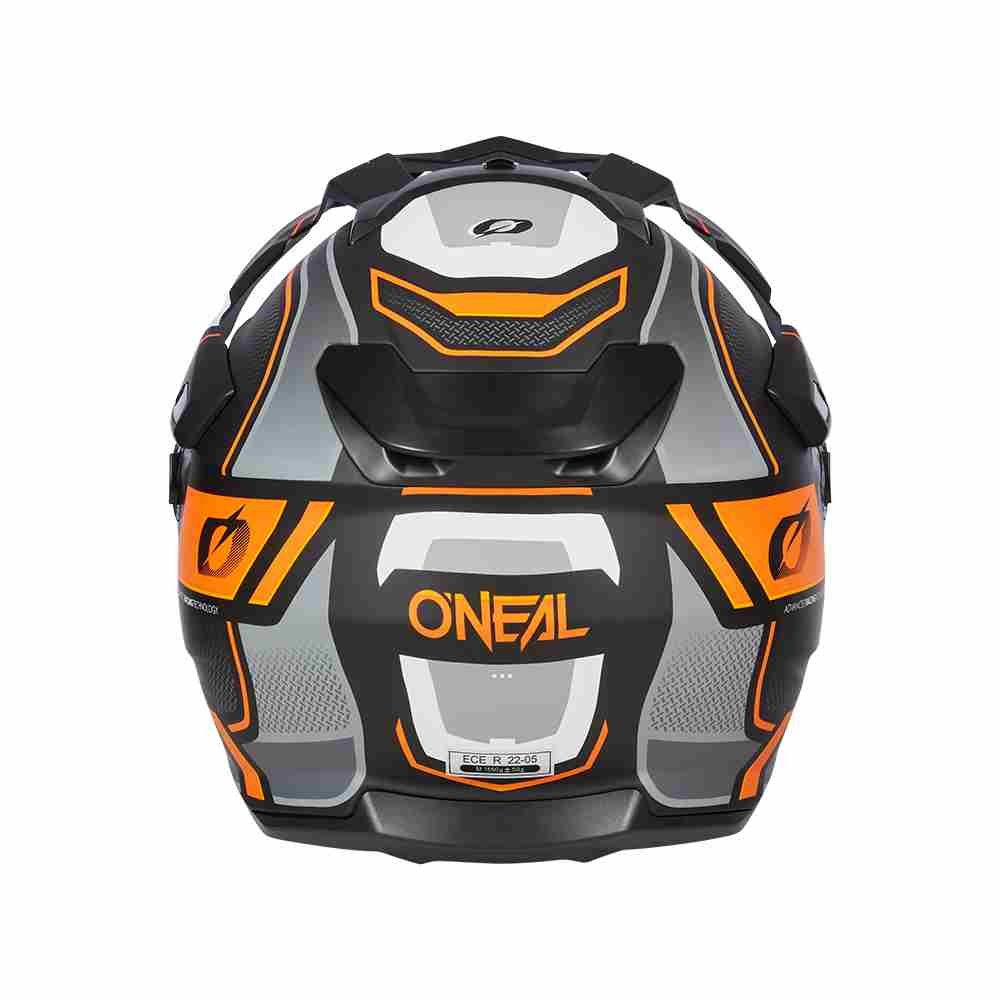 ONEAL D-SRS Square Enduro Motorrad Helm schwarz grau orange
