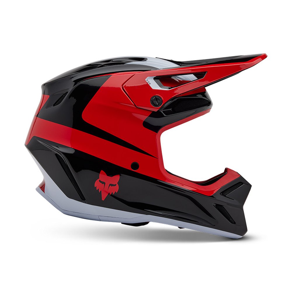 FOX V3 DIVIDER Motocross Helm Schwarz