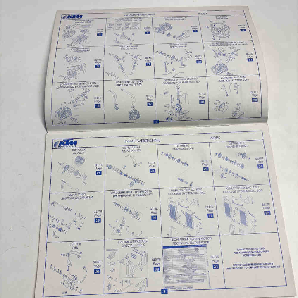 KTM 400/620 LC4 1996 ETK Ersatzteilkatalog Spare Parts Manual 320392 gebraucht