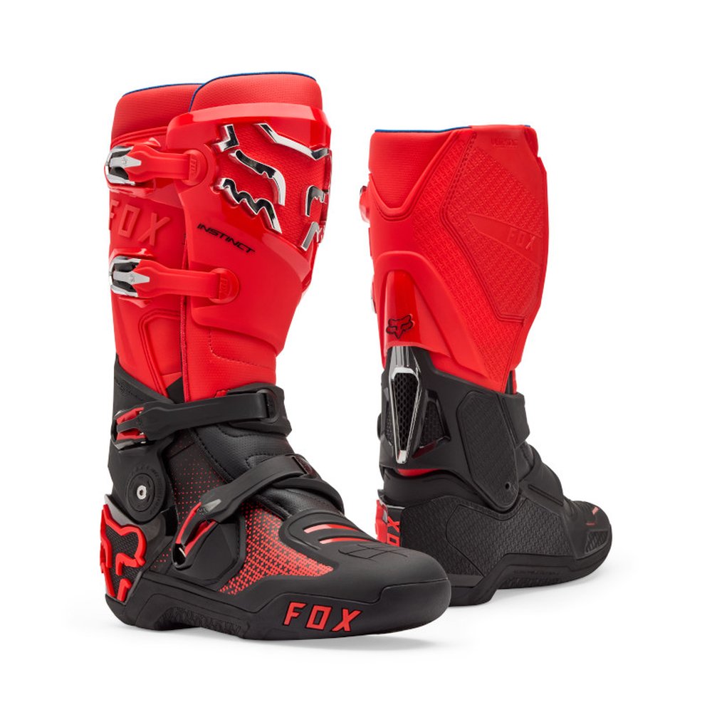 FOX INSTINCT BOOT Motocross Stiefel Neon Rot