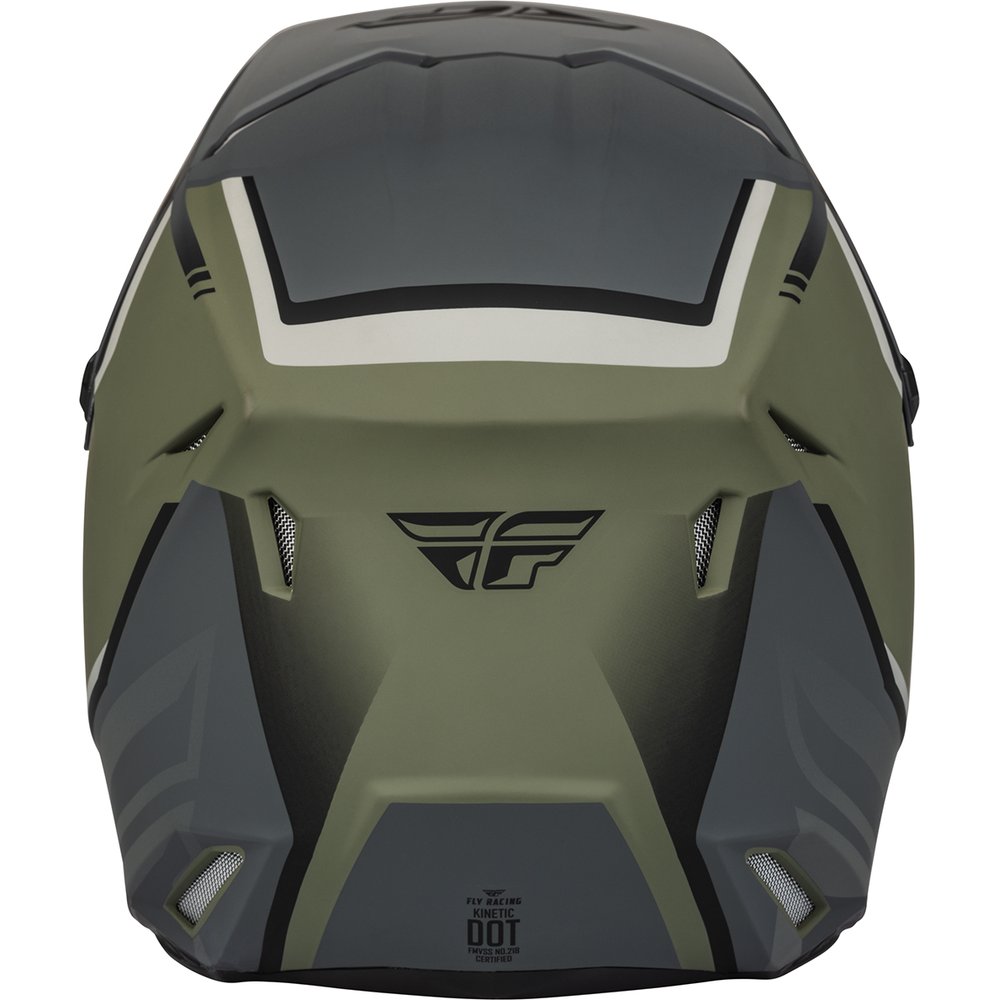 FLY Kinetic Vision Motocross Helm oliv grün grau